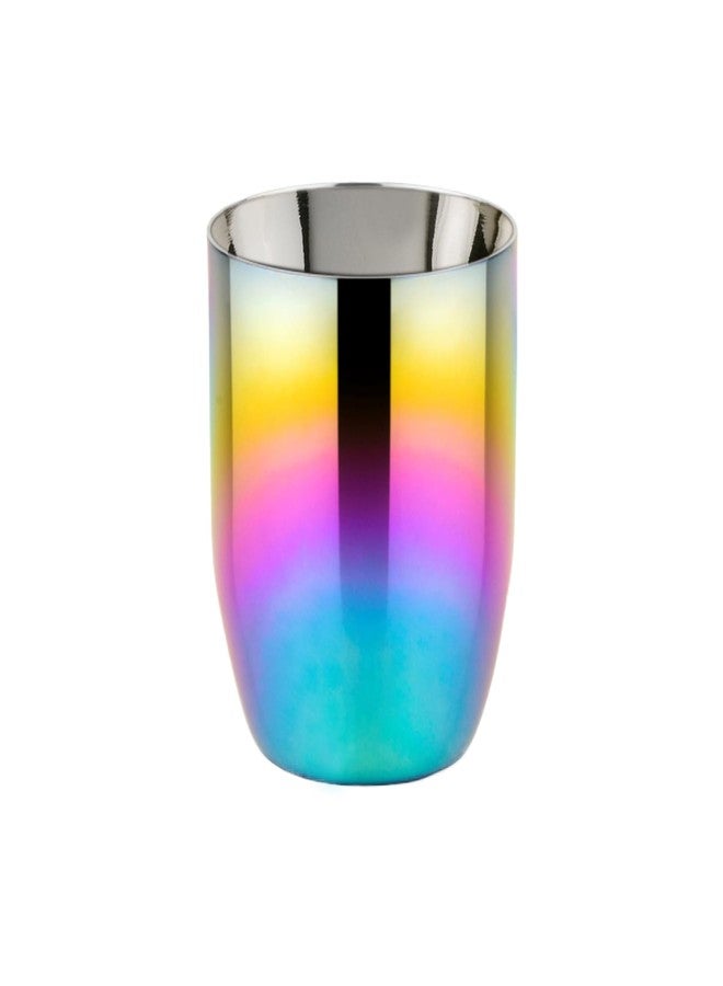 Ahimsa Stainless Steel Kids Cup, Pediatrician Designed, Colorful Toddler Cups for Open Cup Training, 8oz, 100% BPA Free & Dishwasher Safe, Single Rainbow - Image 1